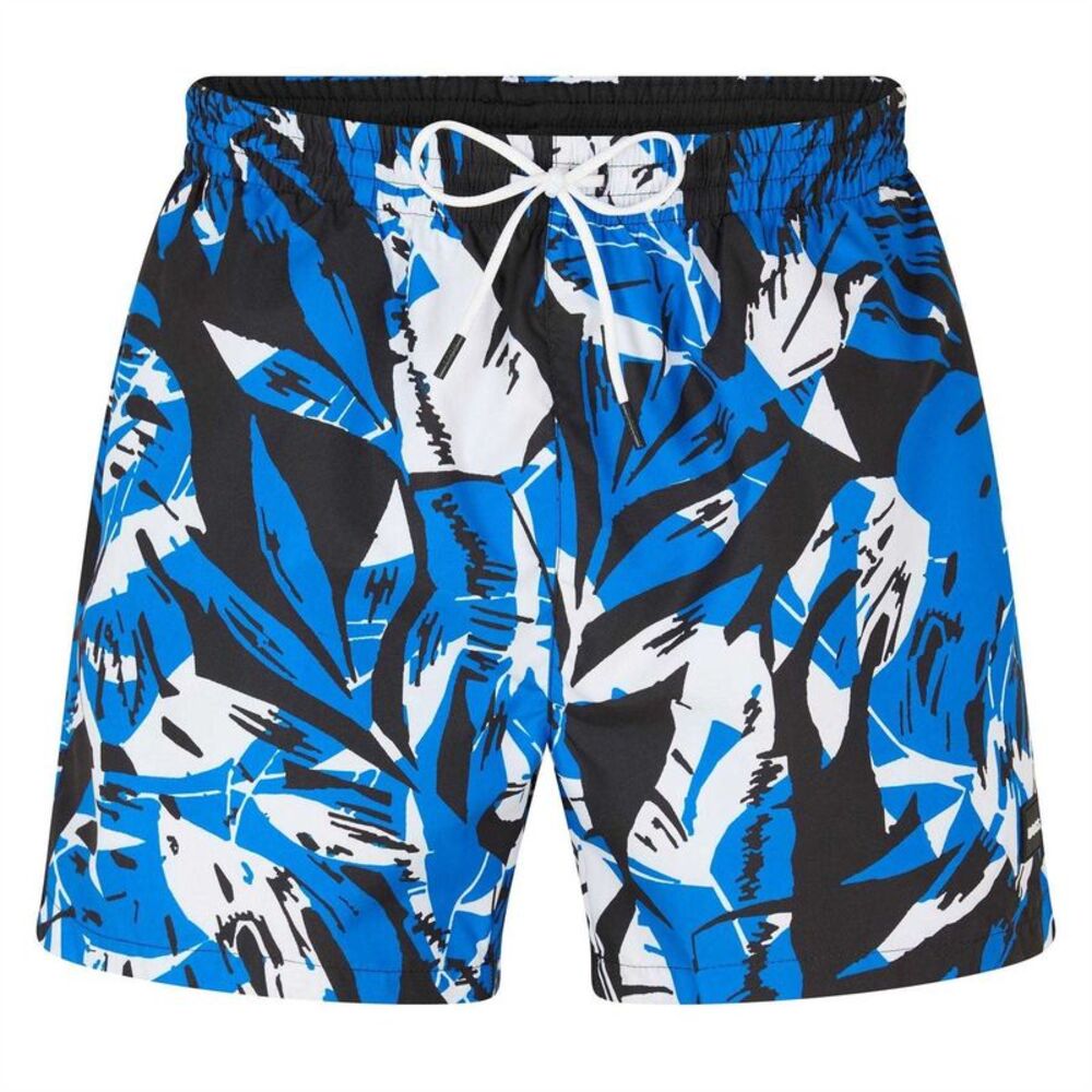 Boss Mens Piranha All-Over Print Swim Shorts / Bright Blue